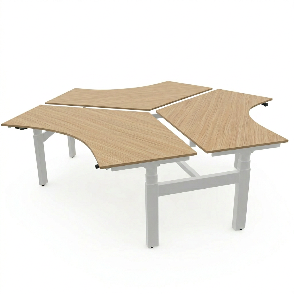 Hi Tee Triple Voortman 200x120x120 cm zit-sta bureau