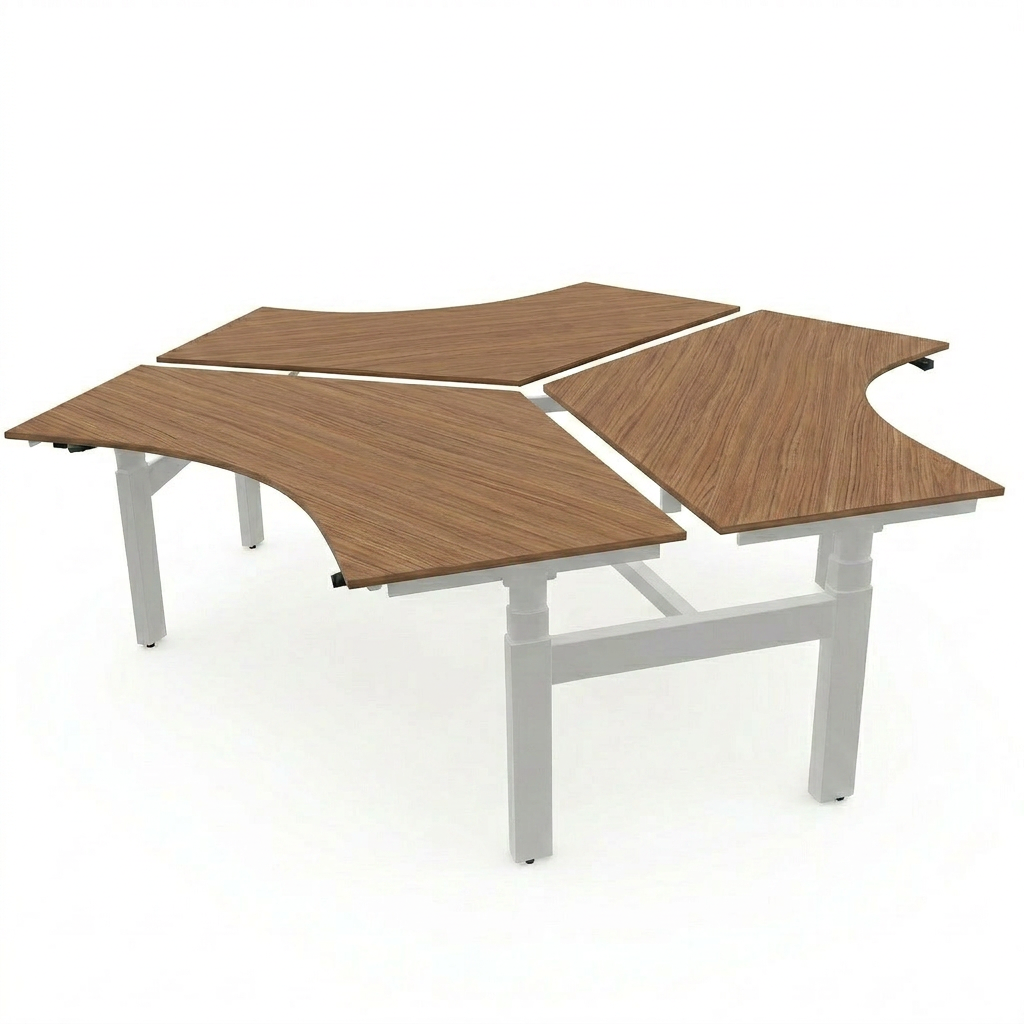 Hi Tee Triple Voortman 200x120x120 cm zit-sta bureau