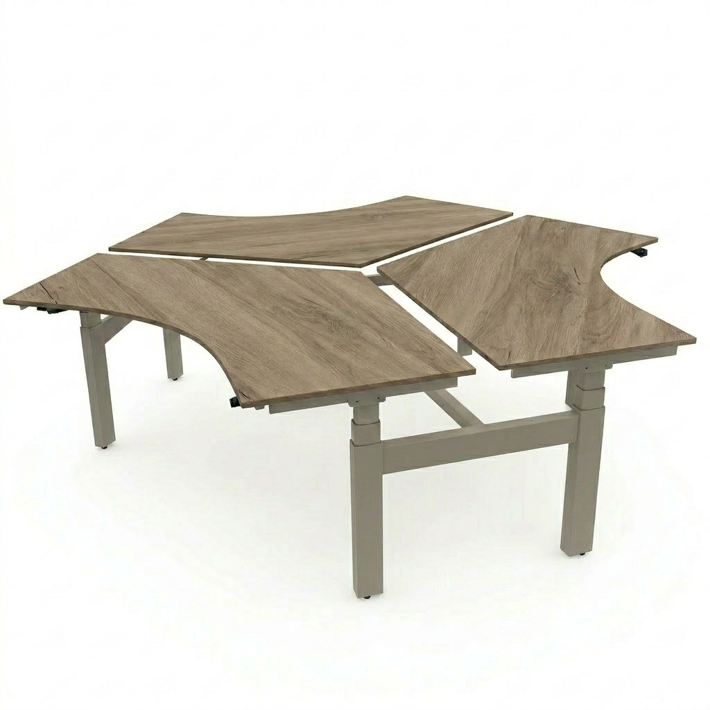 Hi Tee Triple Voortman 200x120x120 cm zit-sta bureau