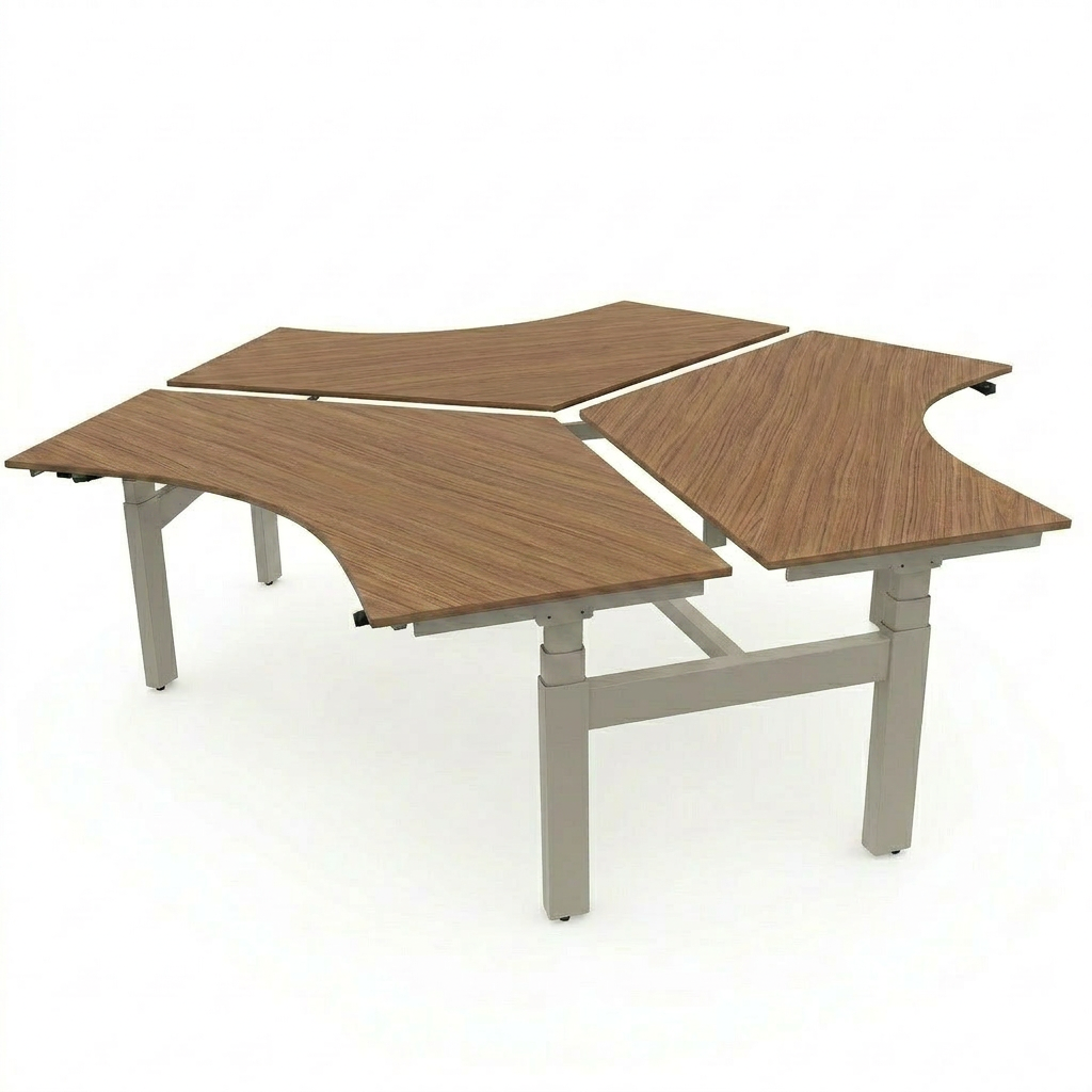 Hi Tee Triple Voortman 200x120x120 cm zit-sta bureau