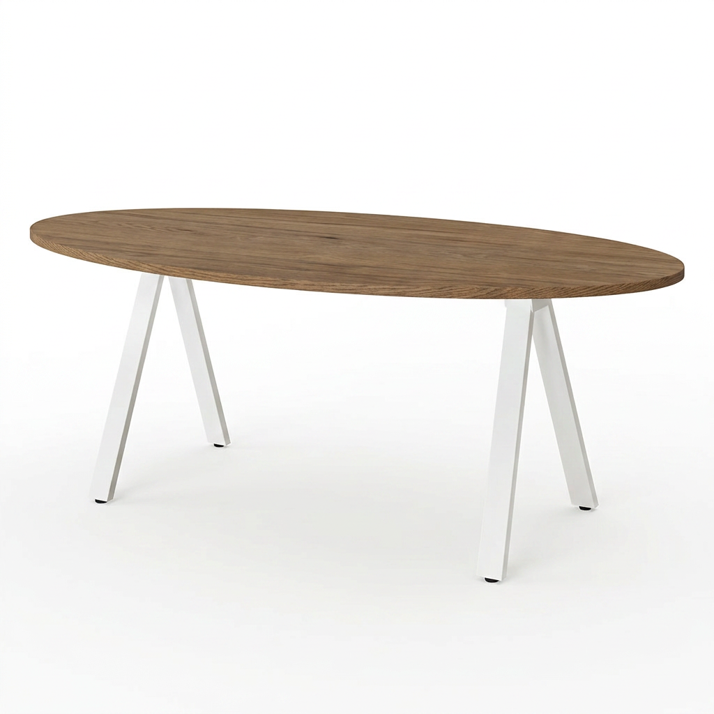 Vergadertafel V-leg ellips