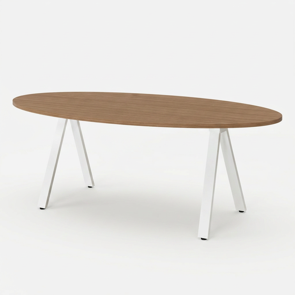 Vergadertafel V-leg ellips
