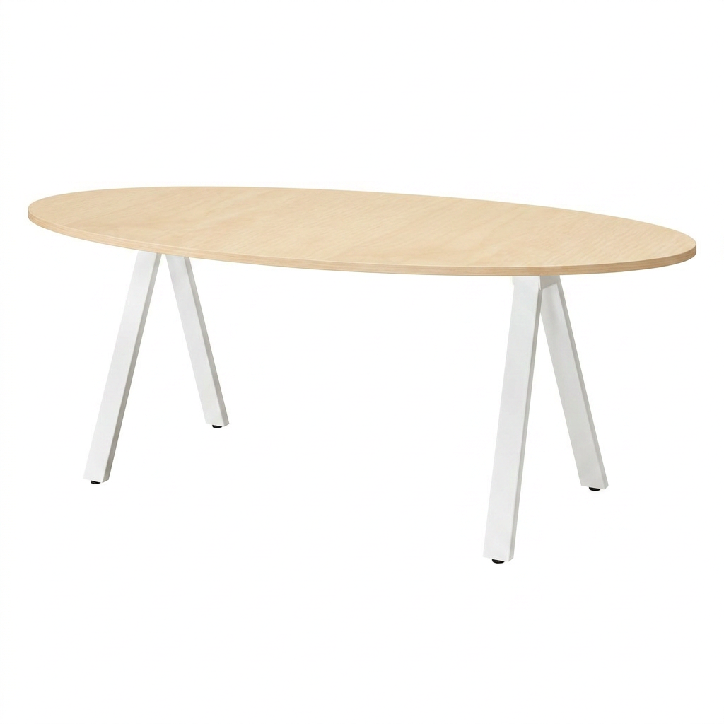 Vergadertafel V-leg ellips