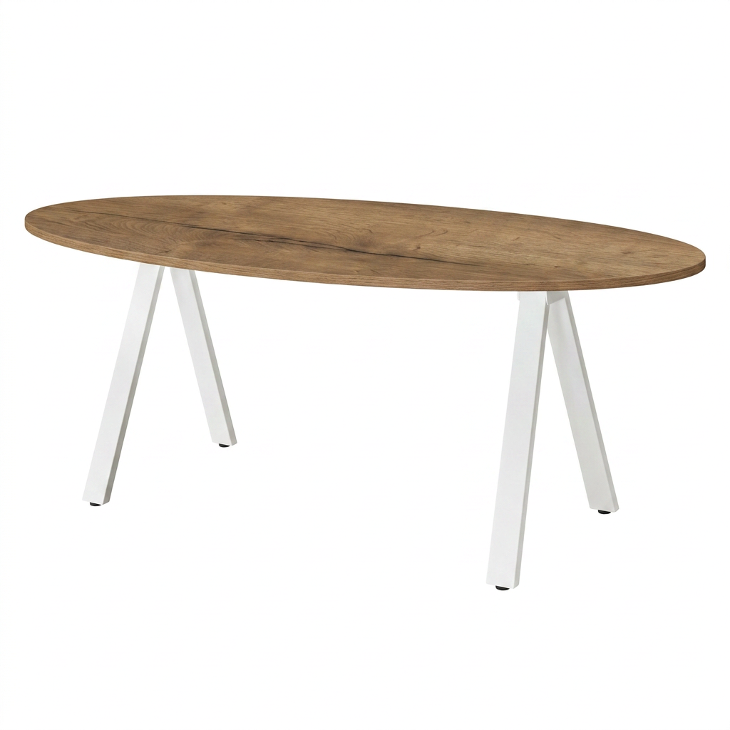 Vergadertafel V-leg ellips