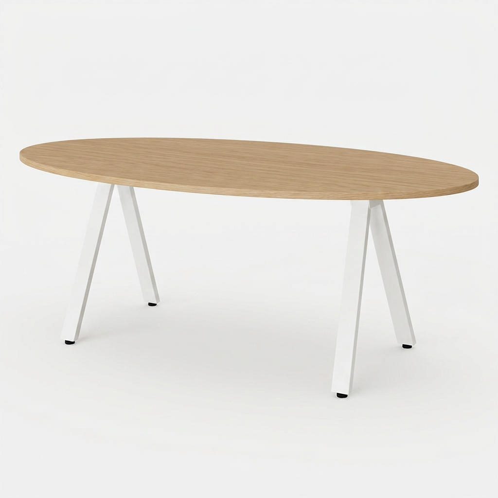 Vergadertafel V-leg ellips