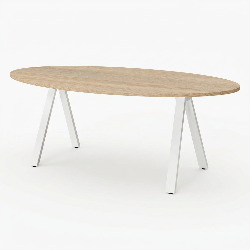 Vergadertafel V-leg ellips