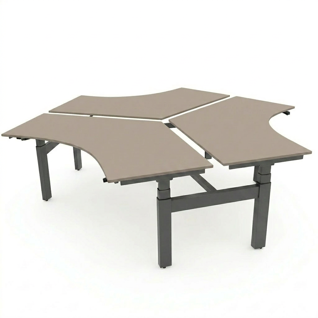 Hi Tee Triple Voortman 200x120x120 cm zit-sta bureau
