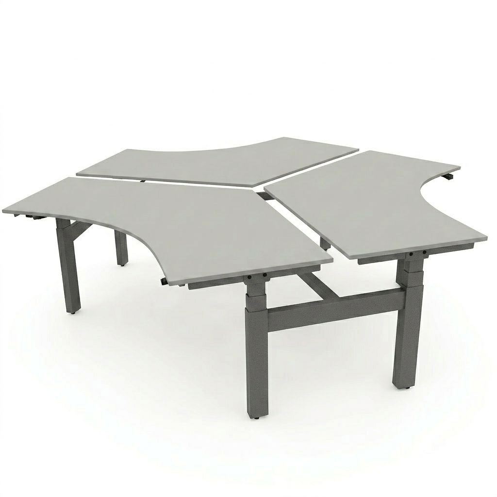 Hi Tee Triple Voortman 200x120x120 cm zit-sta bureau