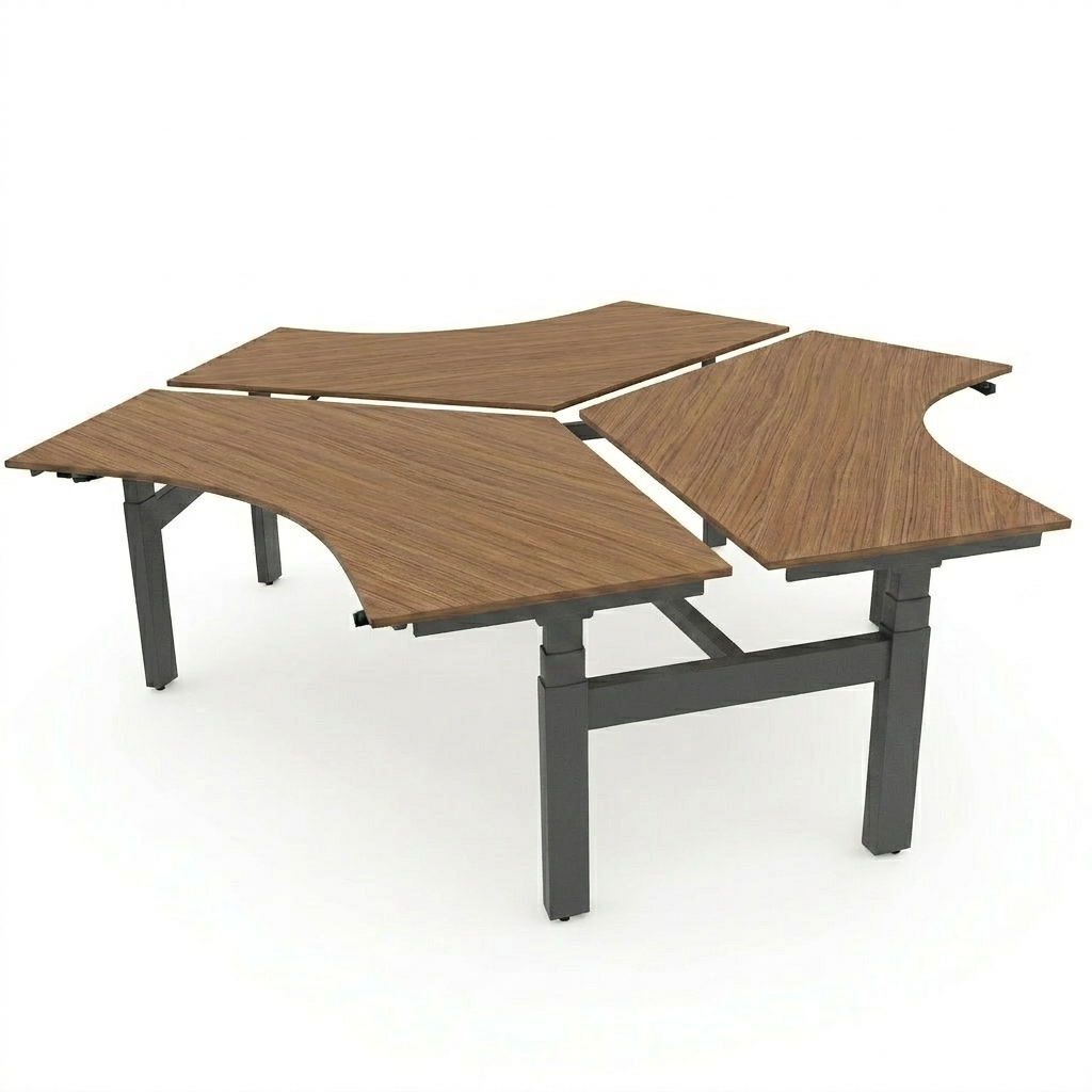 Hi Tee Triple Voortman 200x120x120 cm zit-sta bureau