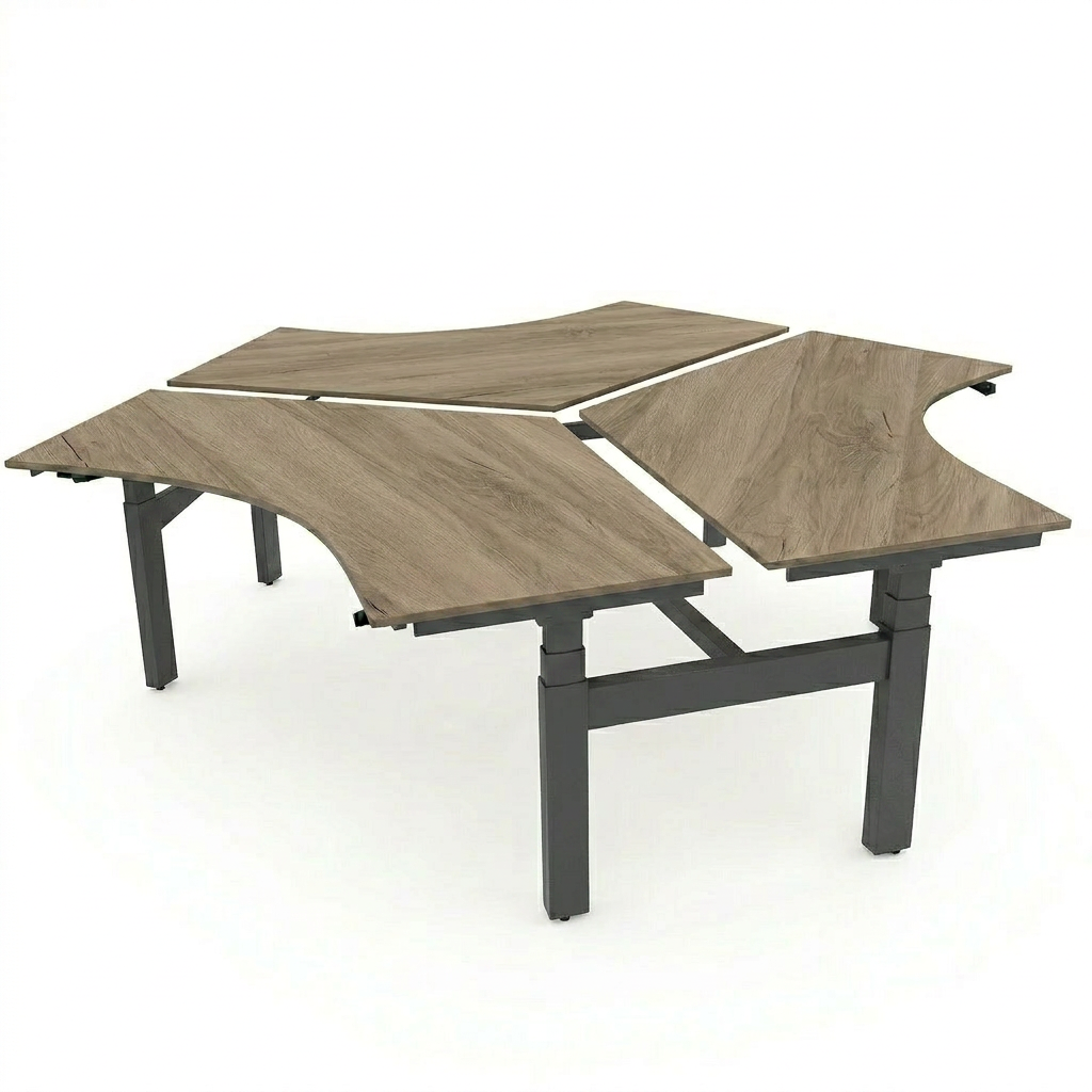 Hi Tee Triple Voortman 200x120x120 cm zit-sta bureau