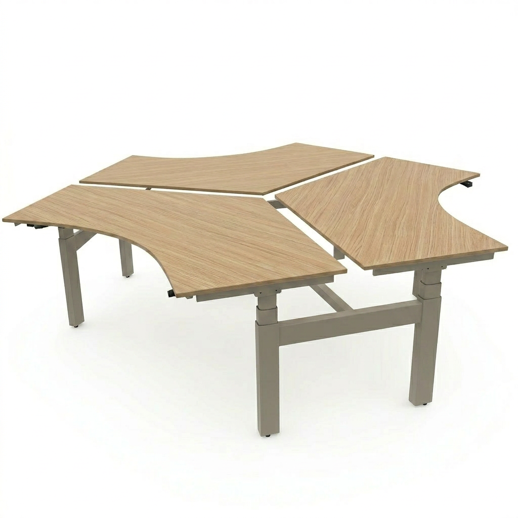 Hi Tee Triple Voortman 200x120x120 cm zit-sta bureau