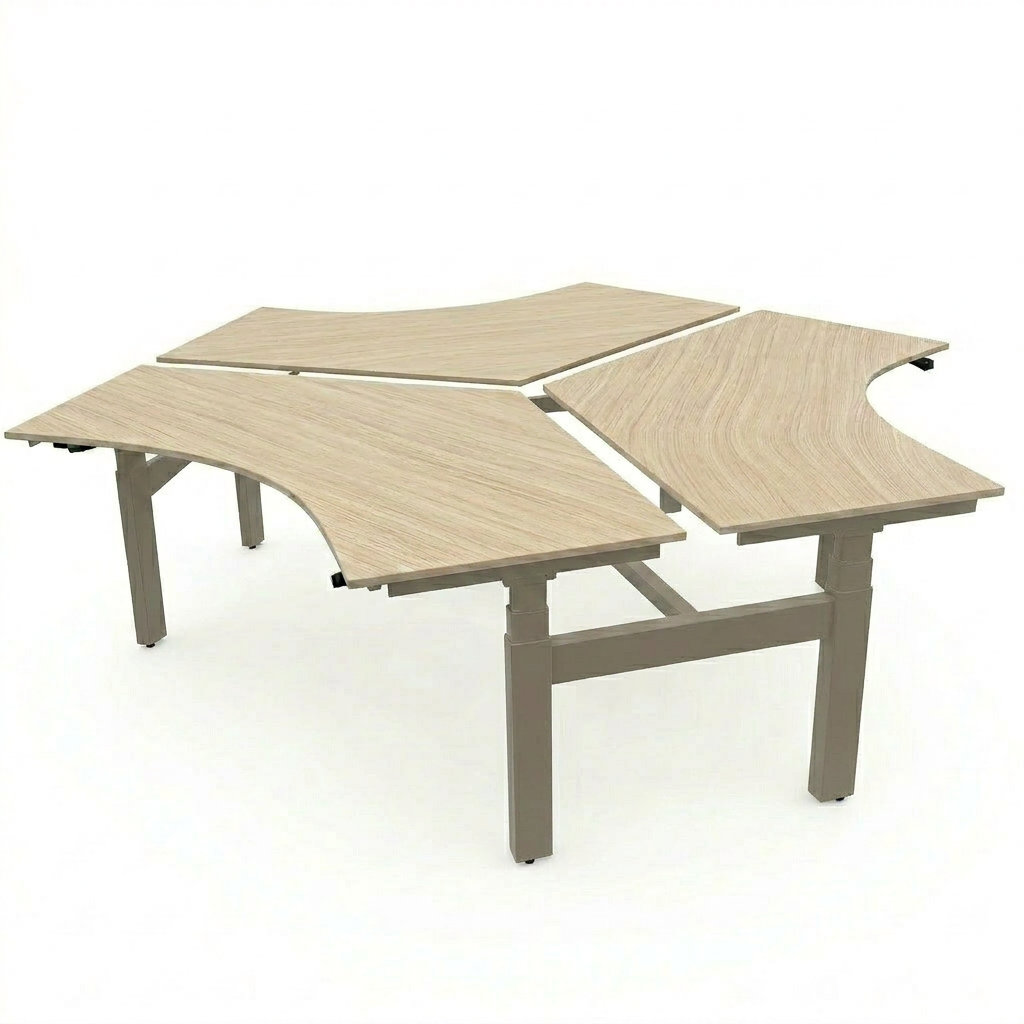 Hi Tee Triple Voortman 200x120x120 cm zit-sta bureau