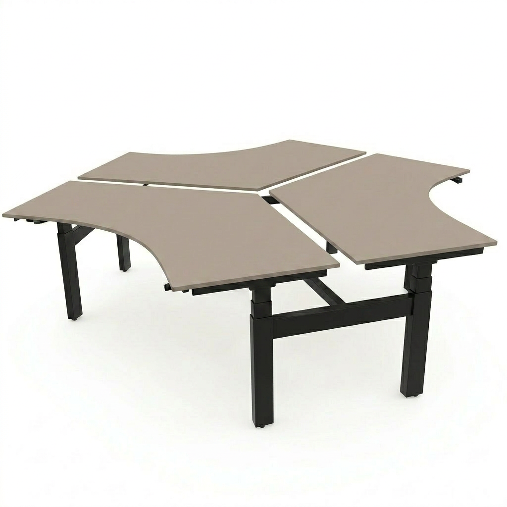 Hi Tee Triple Voortman 200x120x120 cm zit-sta bureau