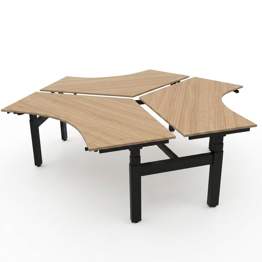 Hi Tee Triple Voortman 200x120x120 cm zit-sta bureau