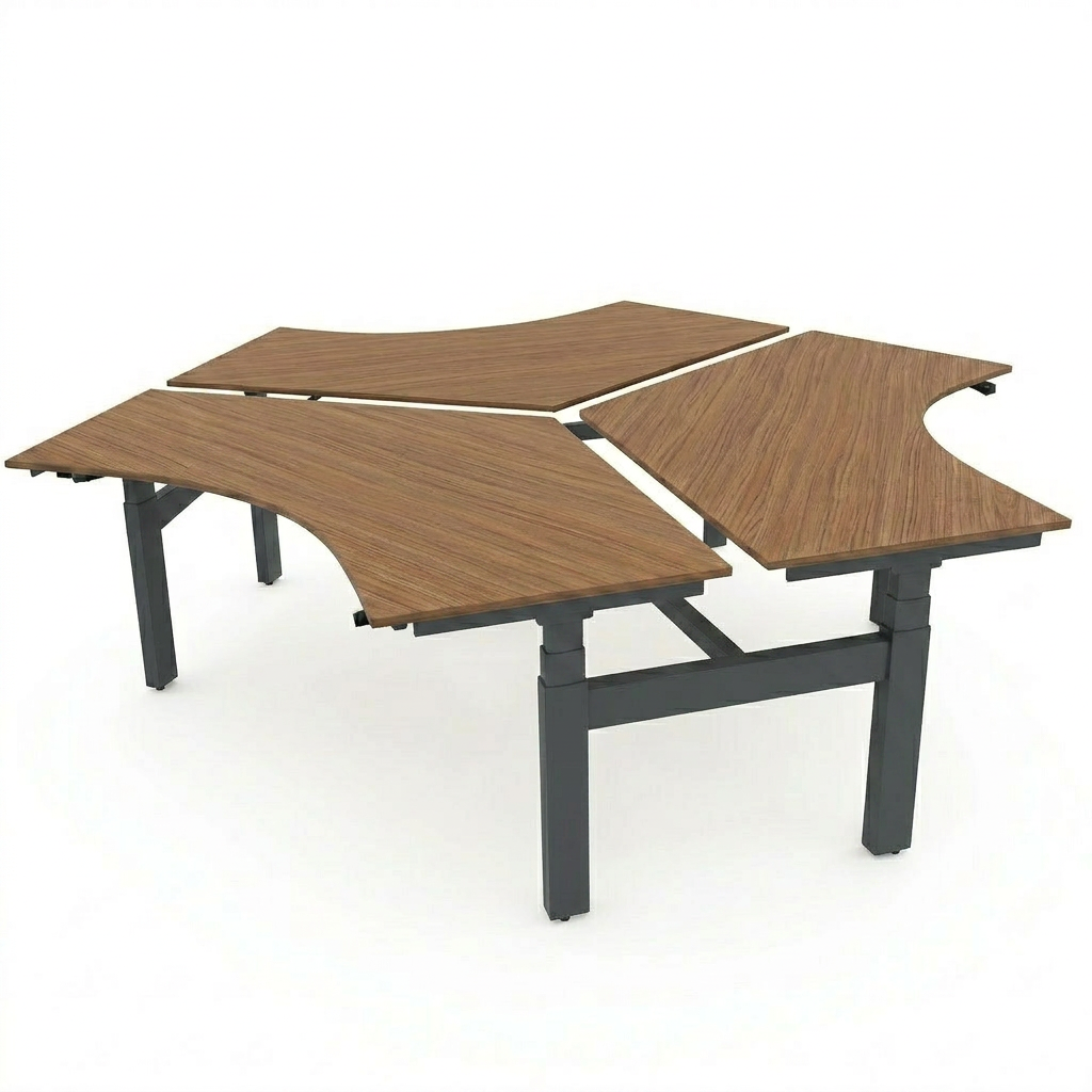 Hi Tee Triple Voortman 200x120x120 cm zit-sta bureau