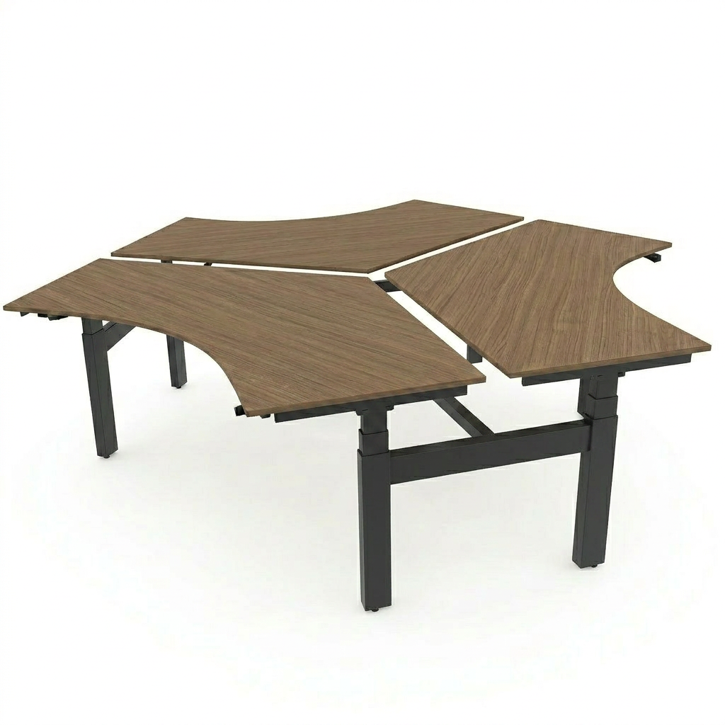 Hi Tee Triple Voortman 200x120x120 cm zit-sta bureau