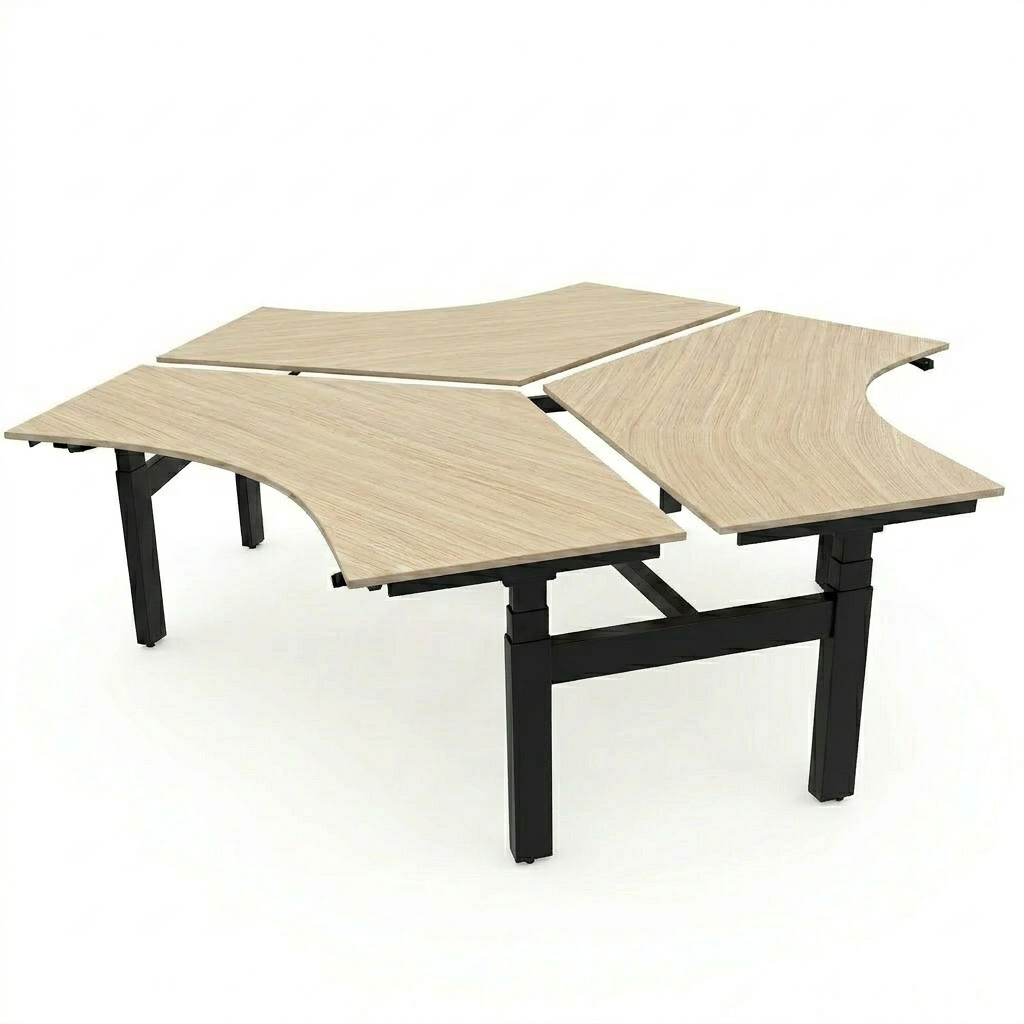 Hi Tee Triple Voortman 200x120x120 cm zit-sta bureau