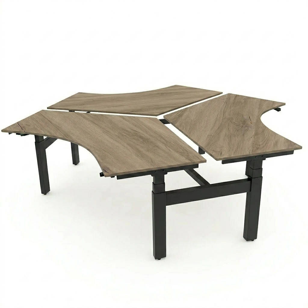 Hi Tee Triple Voortman 200x120x120 cm zit-sta bureau